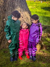 PU Splash Forest Green Jacket & Dungaree Set