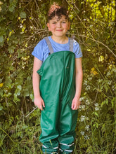 PU Splash Forest Green Unlined Dungarees