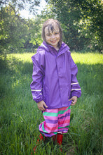 PU Splash Pink Striped Unlined Dungarees