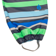 PU Splash Blue Striped Unlined Dungarees
