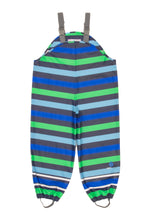 PU Splash Blue Striped Unlined Dungarees