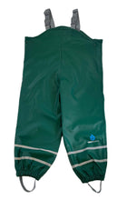 PU Splash Forest Green Fleece Lined Dungarees