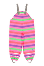 PU Splash Pink Striped Unlined Dungarees