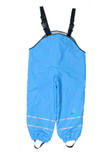 PU Splash Turquoise Fleece Lined Dungarees