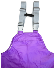 Adults Purple PU Splash Waterproof Bib & Brace