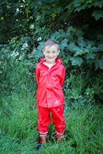 PU Splash Red Jacket & Dungaree Set