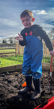 PU Splash Turquoise Unlined Dungarees
