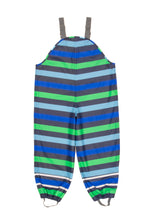 PU Splash Blue Striped Unlined Dungarees