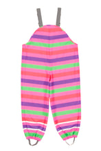 PU Splash Pink Striped Unlined Dungarees