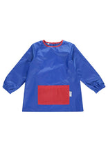 Paint Smock with front pocket in Royal / Red